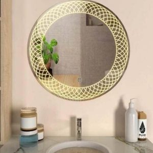 Handmade LED Bathroom Mirror – Touch Sensor Decorative Wall Mirror