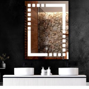Handmade LED Bathroom Mirror – Touch Sensor Decorative Vanity Mirror