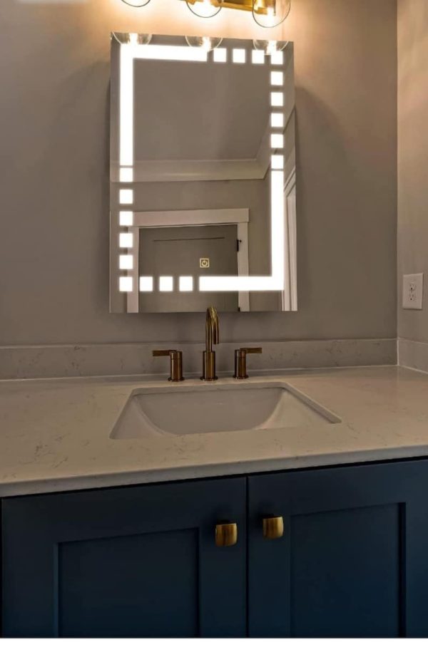 Handmade LED Bathroom Mirror – Touch Sensor Decorative Vanity Mirror - Image 3