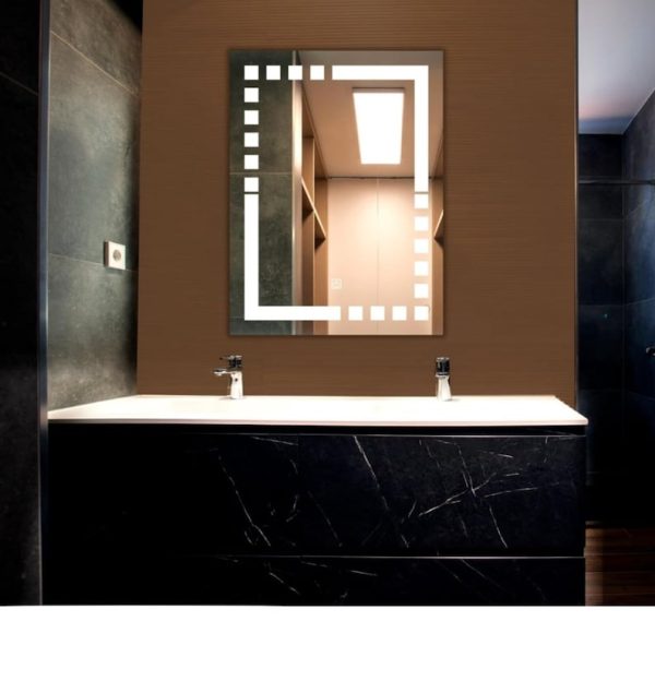 Handmade LED Bathroom Mirror – Touch Sensor Decorative Vanity Mirror - Image 4