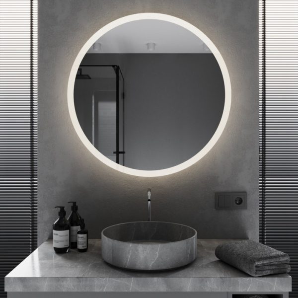 Wall Hanging Round LED Mirror – Dimmable Lighted Makeup & Bathroom Mirror - Image 5