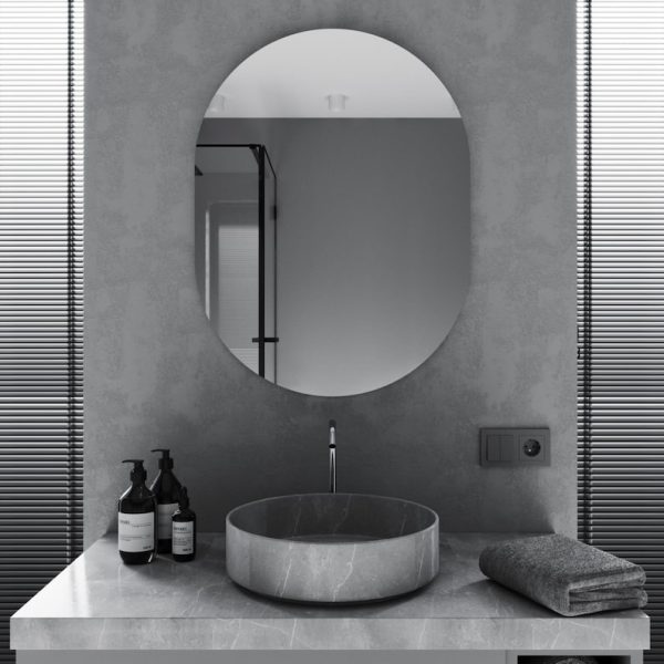 Elegant Oval LED Mirror – Modern Backlit Wall-Mounted Vanity Mirror - Image 2