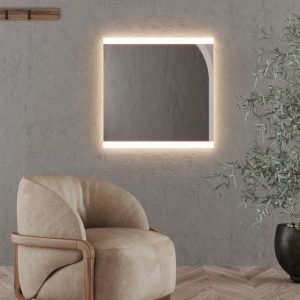 LED Backlit Bathroom Mirror – Modern Rectangular Vanity Wall Mirror