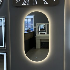 Elegant Oval LED Mirror – Modern Backlit Wall-Mounted Vanity Mirror