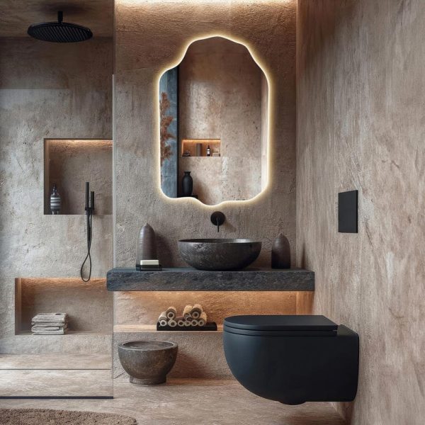 Bright LED Bathroom Mirror – Sleek Wall-Mounted Backlit Vanity Mirror - Image 3