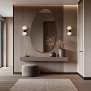 Oval LED Backlit Mirror – Large Asymmetrical Luxury Wall & Bathroom Mirror