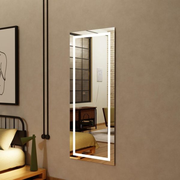 Viva LED Full Length Mirror – Touch Sensor Bathroom & Decorative Wall Mirror - Image 2