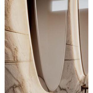 Oval LED Bathroom Mirror – Modern Backlit Wall Hanging Vanity Mirror