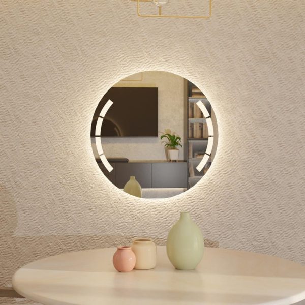 Round LED Vanity Mirror – Modern Backlit Bathroom & Makeup Mirror - Image 3