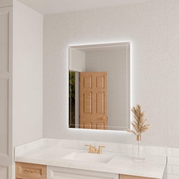 LED Rectangular Mirror – Contemporary Backlit Bathroom & Vanity Wall Mirror - Image 4