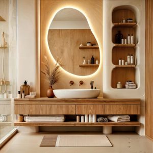 Irregular LED Mirror – Asymmetrical Lighted Bathroom & Vanity Wall Mirror
