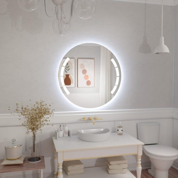 Round LED Vanity Mirror – Modern Backlit Bathroom & Makeup Mirror - Image 2