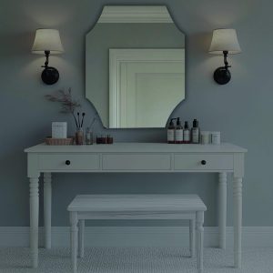 Elegant Geometric LED Wall Mirror – Unique Eight-Corner Backlit Bathroom Mirror