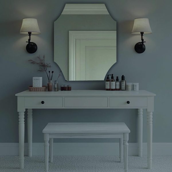Elegant Geometric LED Wall Mirror – Unique Eight-Corner Backlit Bathroom Mirror
