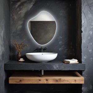 Modern Round LED Mirror – Backlit Wall & Makeup Mirror