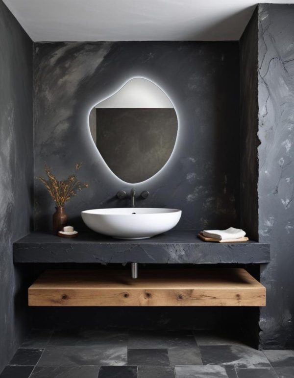 Modern Round LED Mirror – Backlit Wall & Makeup Mirror