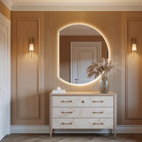 Cut Circle LED Mirror – Sleek Frameless Backlit Bathroom & Vanity Mirror