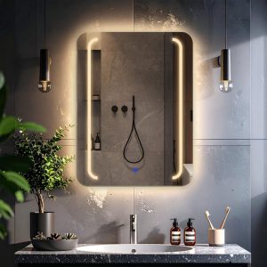 RectaV LED Rectangular Mirror – Touch Sensor Dimmable Bathroom Vanity Mirror