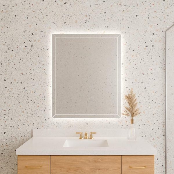 LED Rectangular Mirror – Contemporary Backlit Bathroom & Vanity Wall Mirror - Image 2