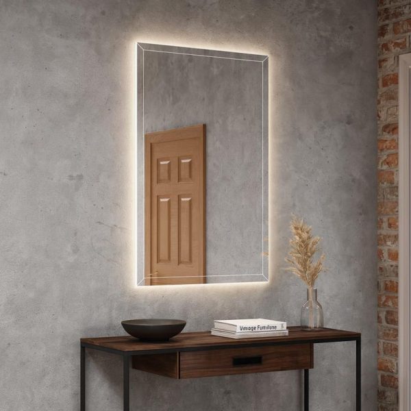 LED Rectangular Mirror – Contemporary Backlit Bathroom & Vanity Wall Mirror - Image 5