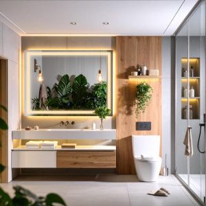 Rectango LED Rectangular Mirror – Touch Sensor Dimmable Bathroom Vanity Mirror