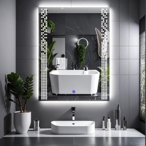 Velano LED Rectangular Mirror – Touch Sensor Dimmable Bathroom Vanity Mirror