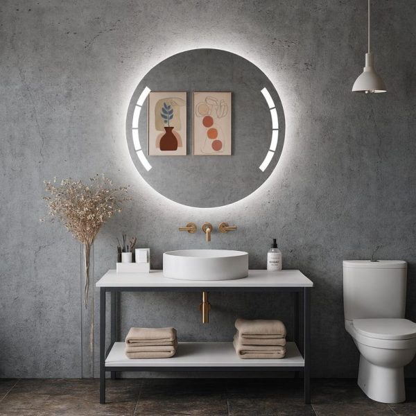 Round LED Vanity Mirror – Modern Backlit Bathroom & Makeup Mirror - Image 4