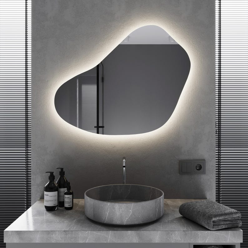 Unique Asymmetrical LED Mirror