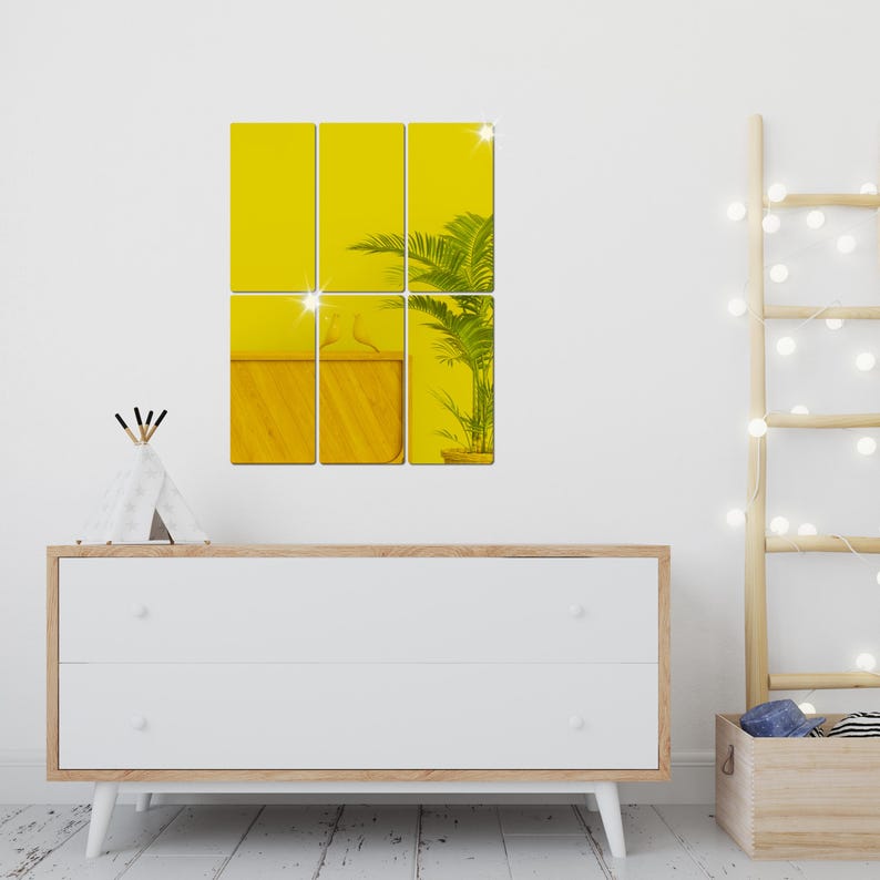 Rectangular Acrylic Mirror Wall Decor – Self Adhesive Set