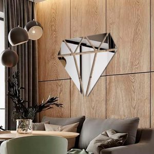 Diamond Acrylic Mirror Stickers – Peel & Stick Wall Décor