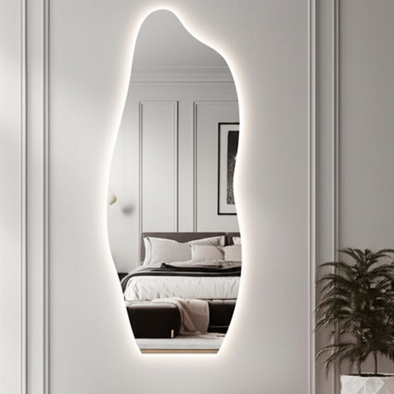 Wavy Full Length LED Lighted Mirror