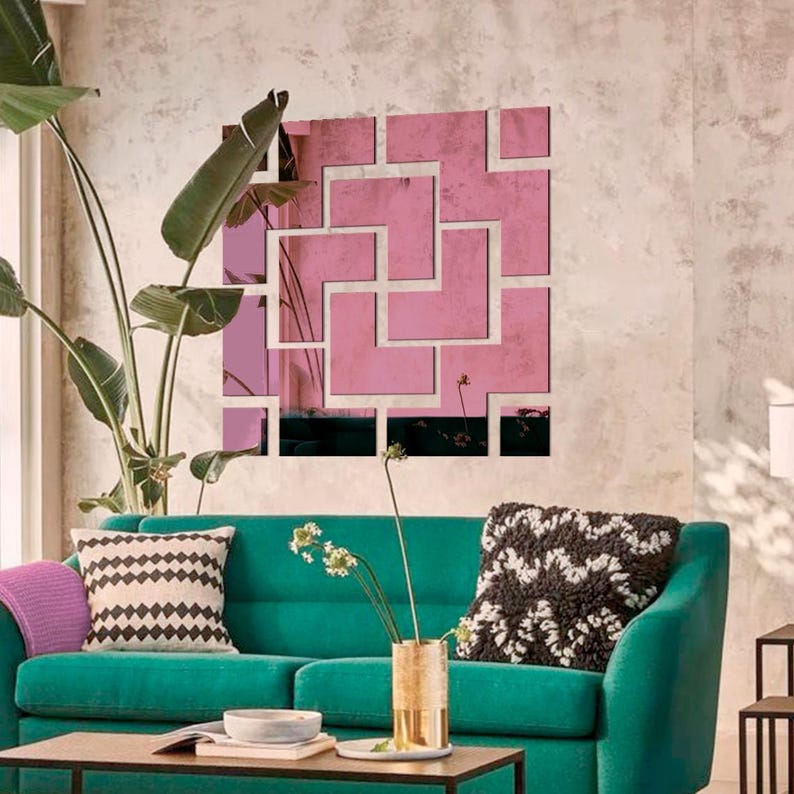 Square Acrylic Mirror Wall Stickers – Peel & Stick Mosaic