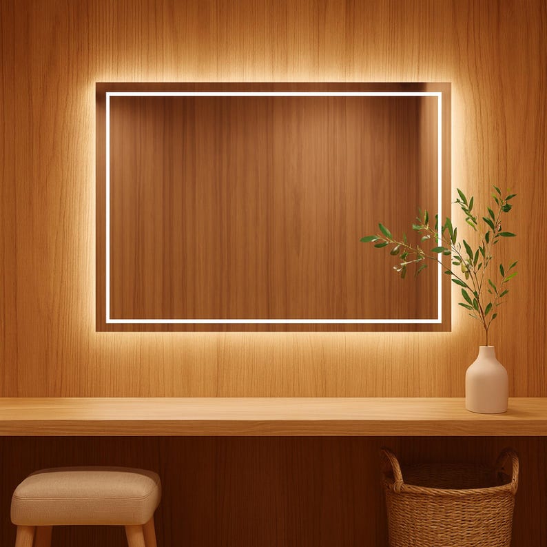 Wall Mounted LED Vanity Mirror – Sleek Bathroom Mirror