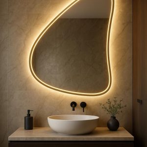 LED Bathroom Washbasin Mirror with Touch Switch